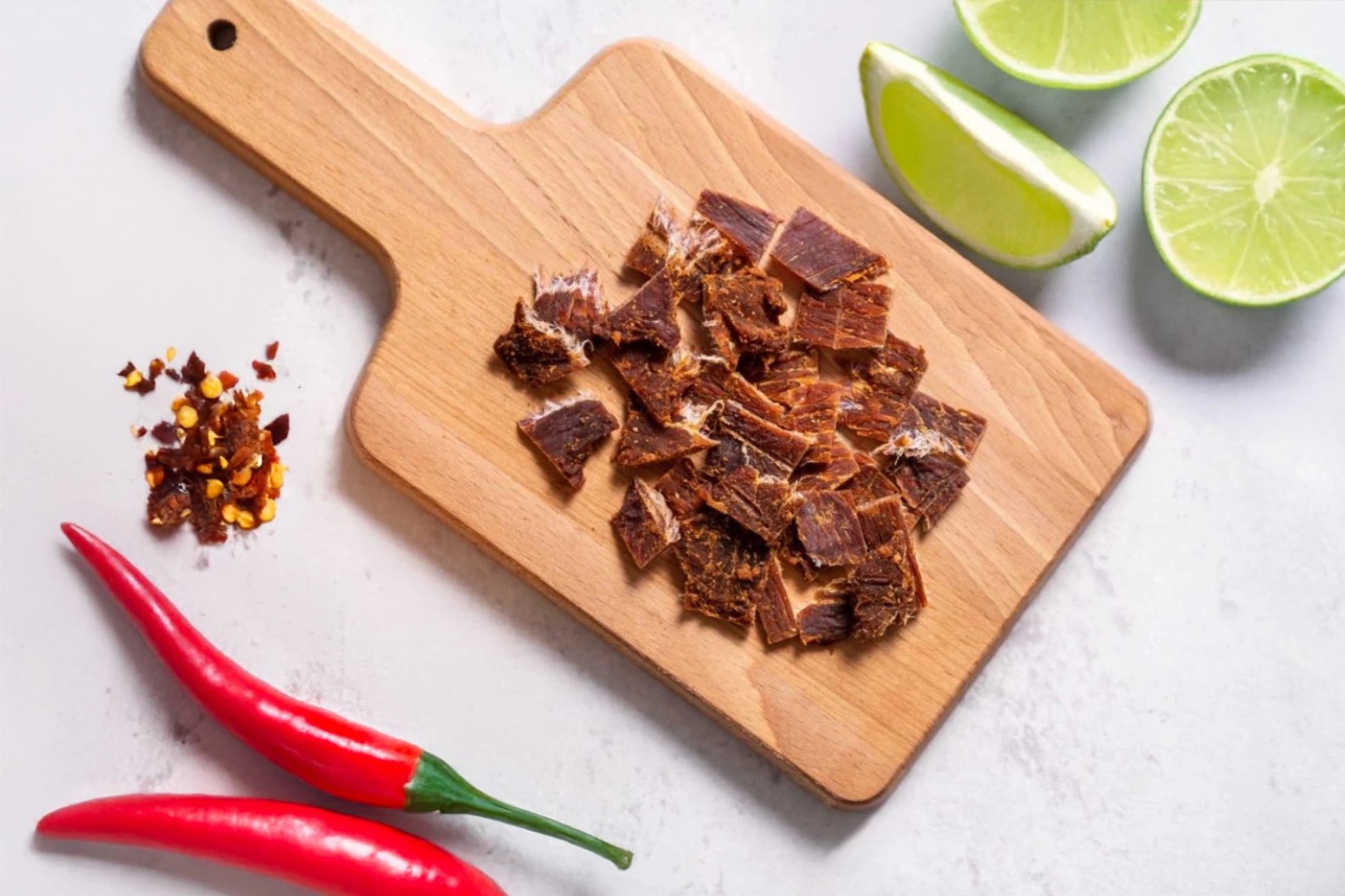 Royal Jerky: Chilli&Lime (vepřové sušené maso s příchutí chilli a limetky) 22g Royal Jerky: Chilli&Lime (vepřové sušené maso s příchutí chilli a limetky) 22g
