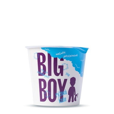 BIG BOY® Ryžová proteínová kaša Nature v pohári 50g BIG BOY® Ryžová proteínová kaša Nature v pohári 50g