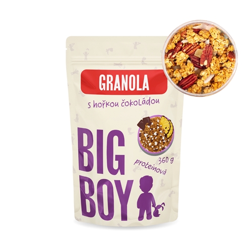 BIG BOY® Proteínová granola s horkou čokoládou 360g