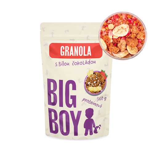 BIG BOY® Proteínová granola s bielou čokoládou 360g