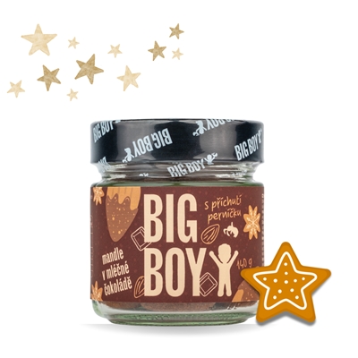BIG BOY®Mandle v mliečnej čokoláde s perníkovým korením 140g BIG BOY®Mandle v mliečnej čokoláde s perníkovým korením 140g