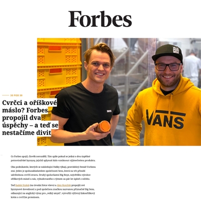 Cvrčšie maslo BIGsens na Forbese