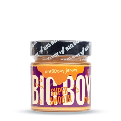 BIG BOY® Arašídový krém super smooth 220g BIG BOY® Arašídový krém super smooth 220g