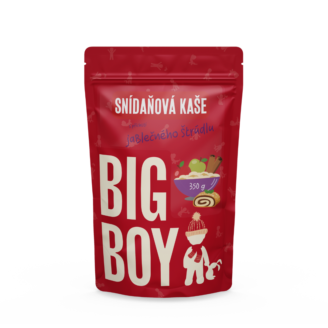 BIG BOY® Ovesená bezlepková kaša s príchuťou jablkovej štrúdle 350 g