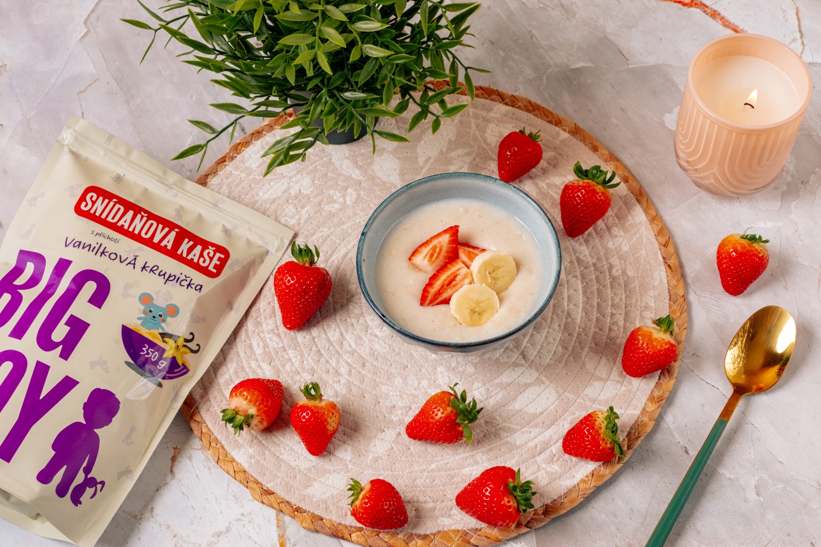 BIG BOY® Ryžová kaša s Vanilková krupička 350 g BIG BOY® Ryžová kaša s Vanilková krupička 350 g