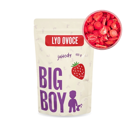 BIG BOY® Jahody plátky lyofilizovanej 100 g