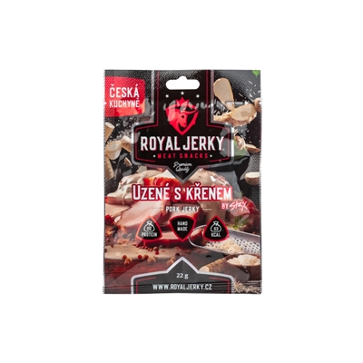 Royal Jerky: Uzené s křenem (vepřové sušené maso s křenem) 22g