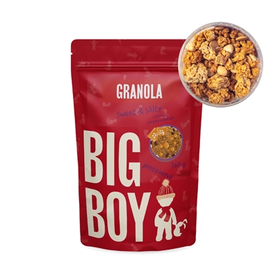 BIG BOY® Proteínová granola Sweet and Salty s príchuťou slaného karamelu 360g