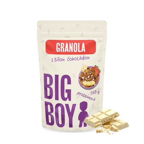 BIG BOY® Proteínová granola s bielou čokoládou 360g BIG BOY® Proteínová granola s bielou čokoládou 360g