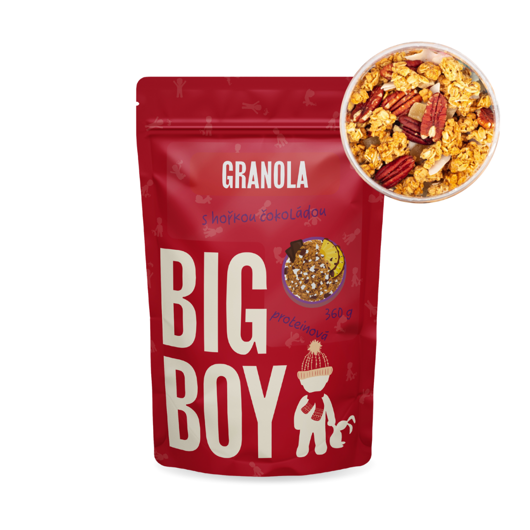 BIG BOY® Proteínová granola s horkou čokoládou 360g