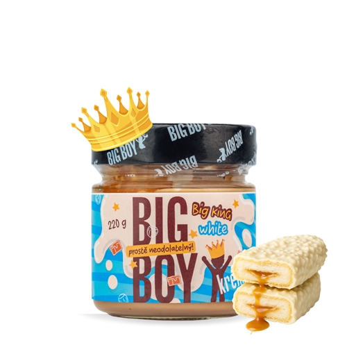 BIG BOY® Big King White – Krém s lieskovými orechmi a mliekom 220g