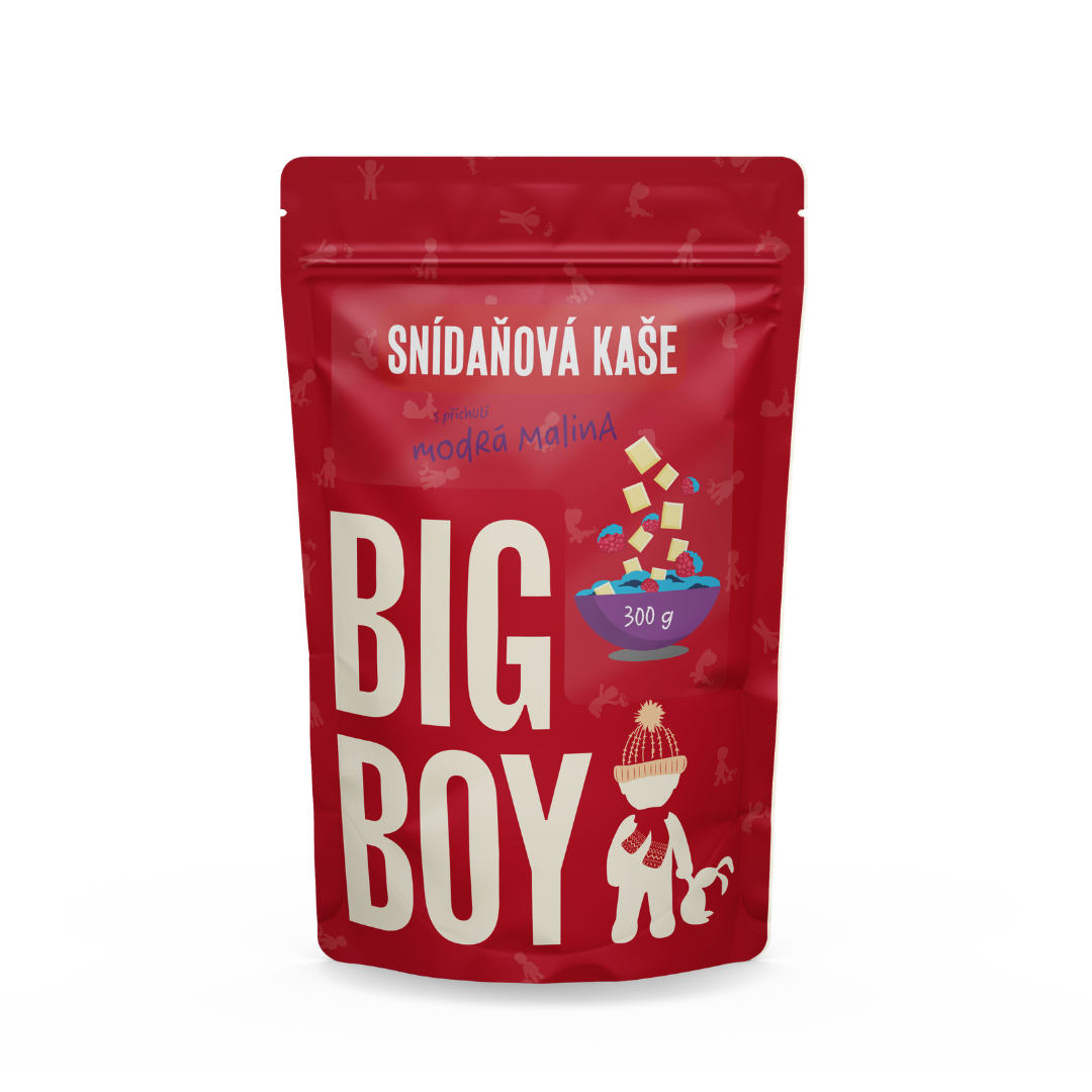 BIG BOY® Kaša s príchuťou modrá malina 300g