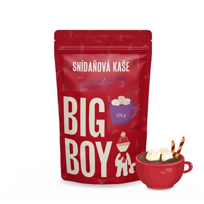 BIG BOY® Kaša s príchuťou horúcej čokolády s marshmallow 350g BIG BOY® Kaša s príchuťou horúcej čokolády s marshmallow 350g