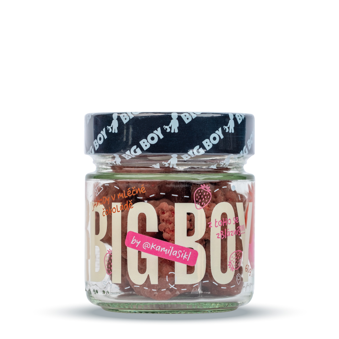BIG BOY® Jahody v mliečnej čokoláde 60g