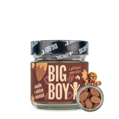 BIG BOY®Mandle v mliečnej čokoláde s perníkovým korením 140g